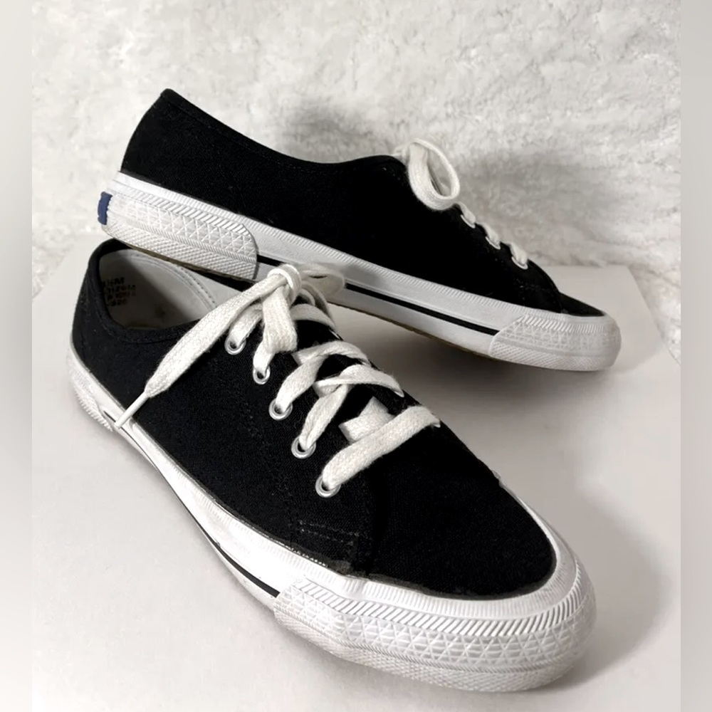 Keds-90's Vintage, Black/White, Canvas, Thick Sole,‎ Women's, Shoes. Size-8.5M